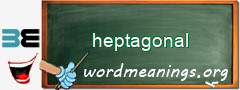 WordMeaning blackboard for heptagonal